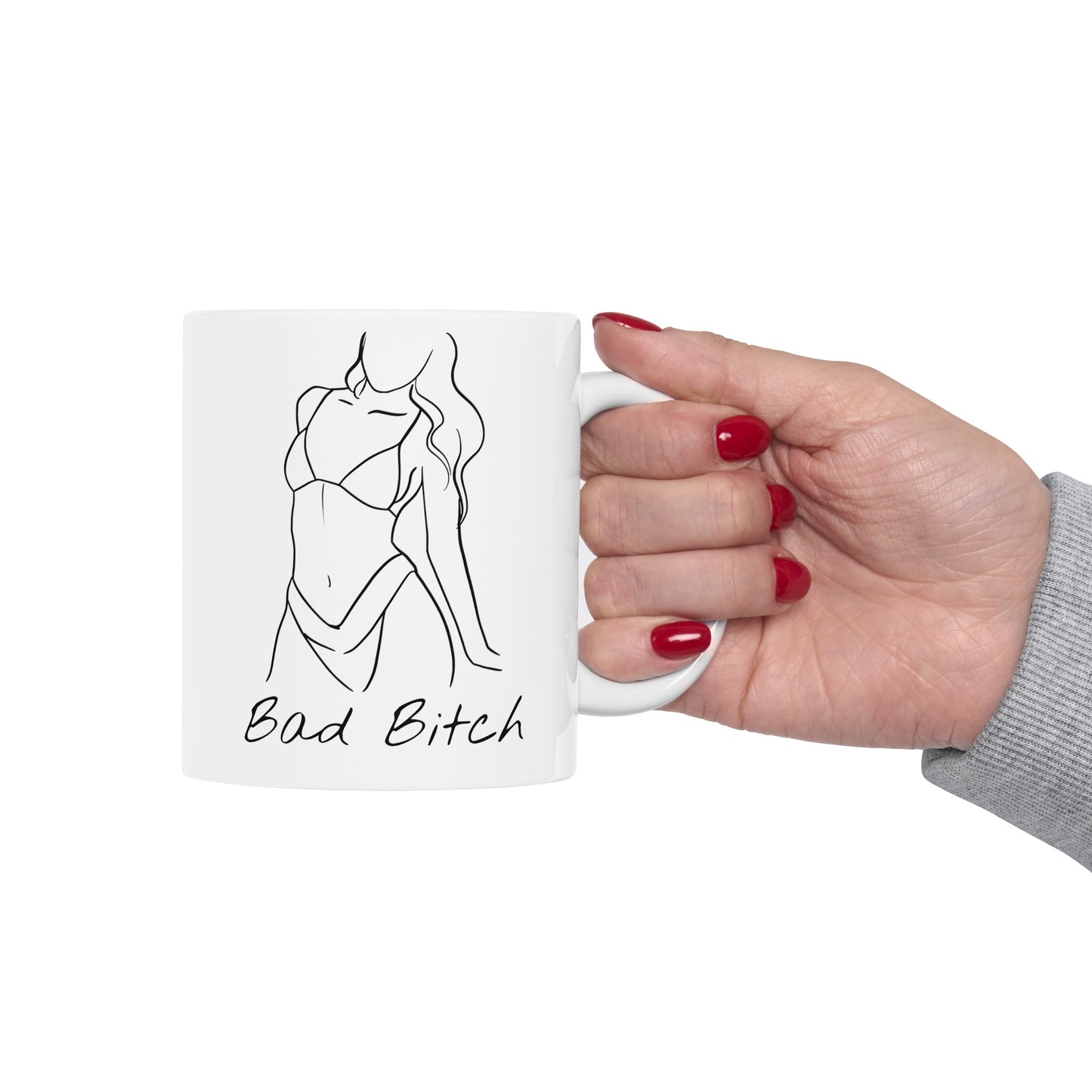 BAD BITCH Ceramic Mug, 11oz